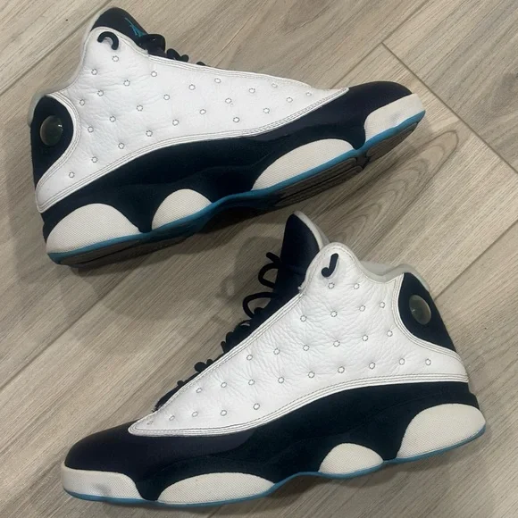 Air Jordan 13 Retro White/Obsidian Dark Powder Blue Size 10.5 - Picture 2 of 8